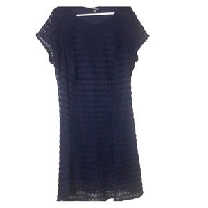 Sharagano Navy blue lace dress